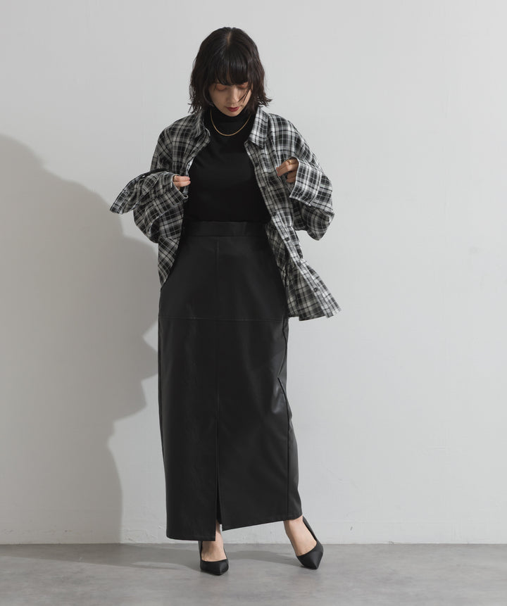チェックウエストシャーリングシャツ