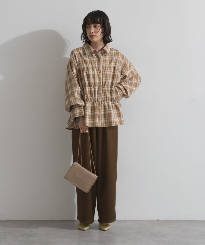 チェックウエストシャーリングシャツ