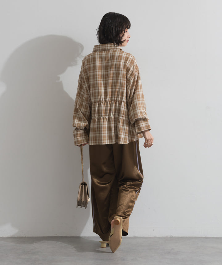 チェックウエストシャーリングシャツ