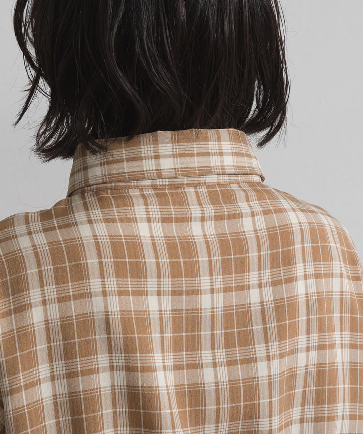 チェックウエストシャーリングシャツ