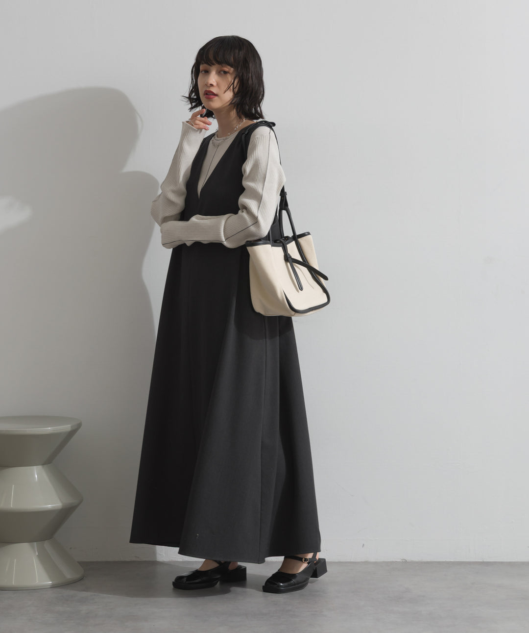 Vネックジャンスカ