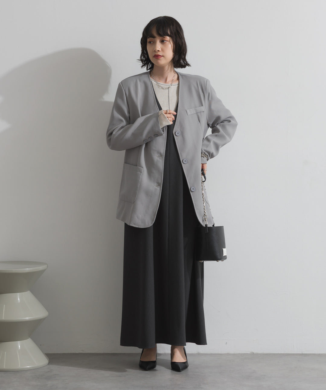 Vネックジャンスカ