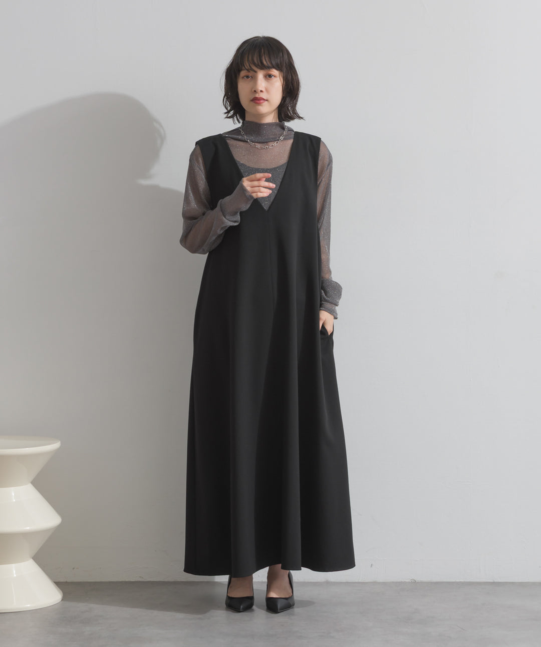 Vネックジャンスカ