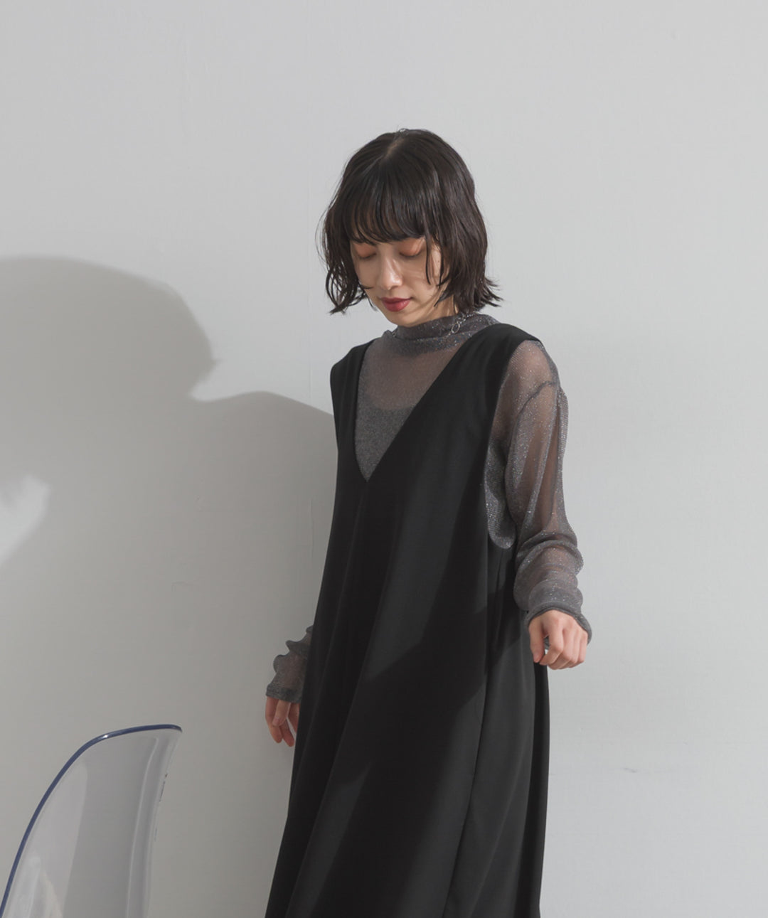 Vネックジャンスカ