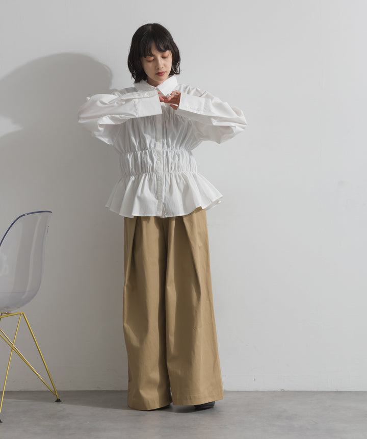 ツイルタックチノワイドパンツ