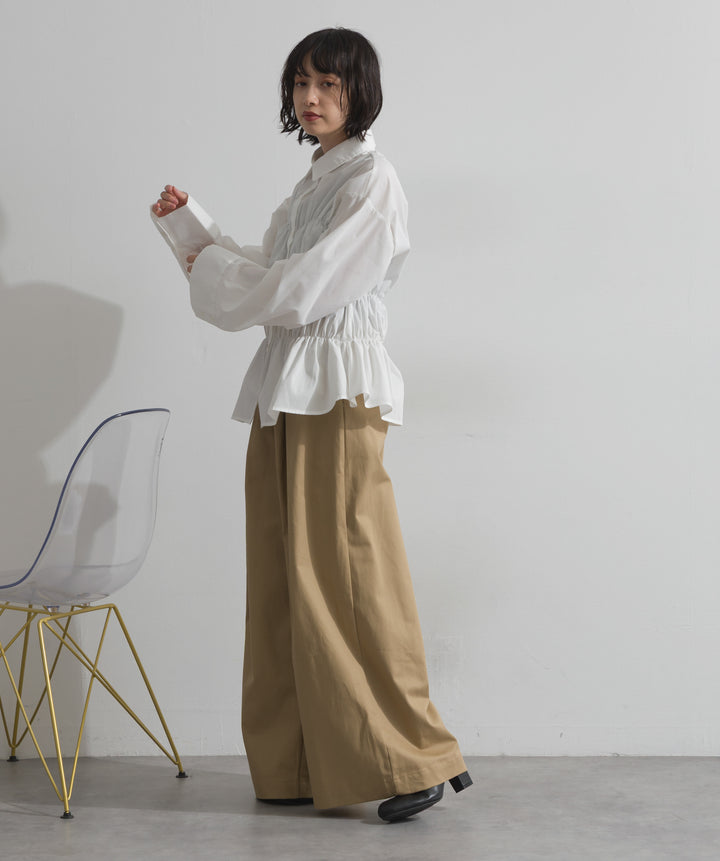 ツイルタックチノワイドパンツ