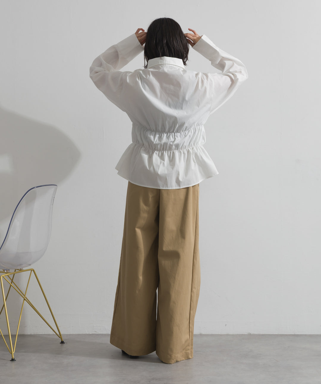 ツイルタックチノワイドパンツ