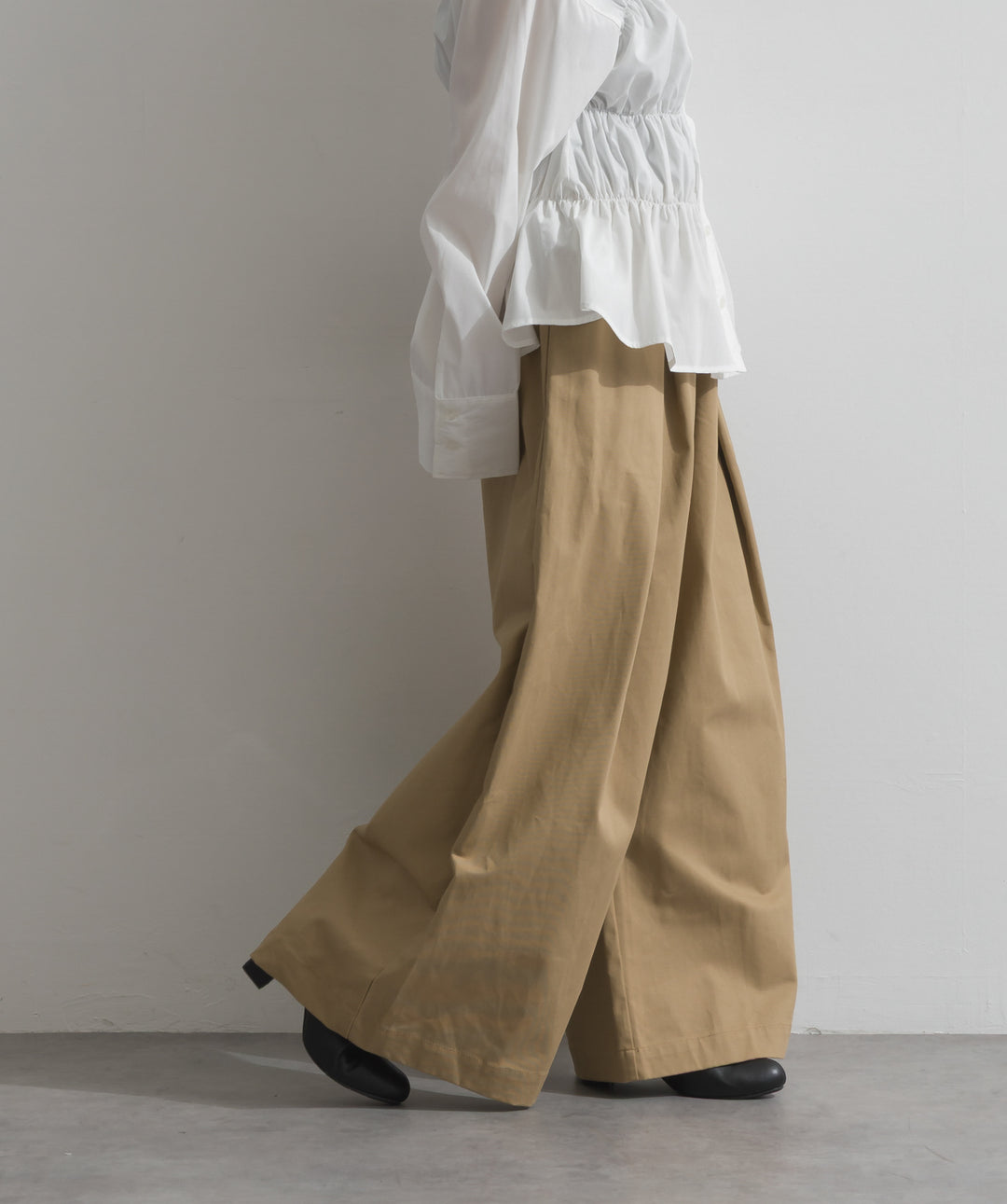 ツイルタックチノワイドパンツ