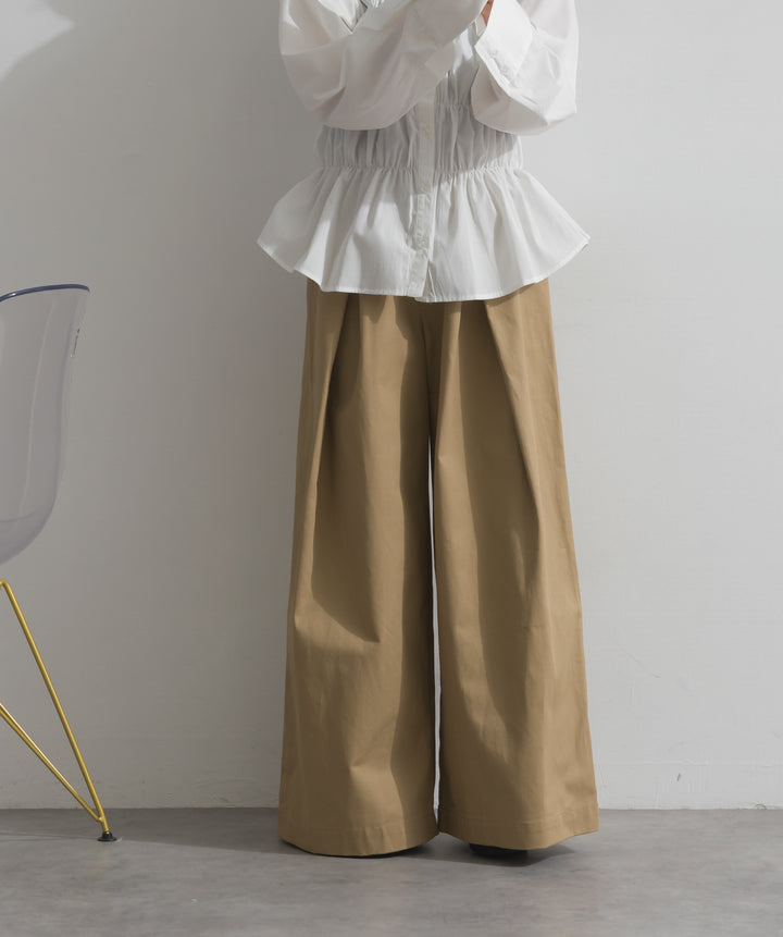 ツイルタックチノワイドパンツ