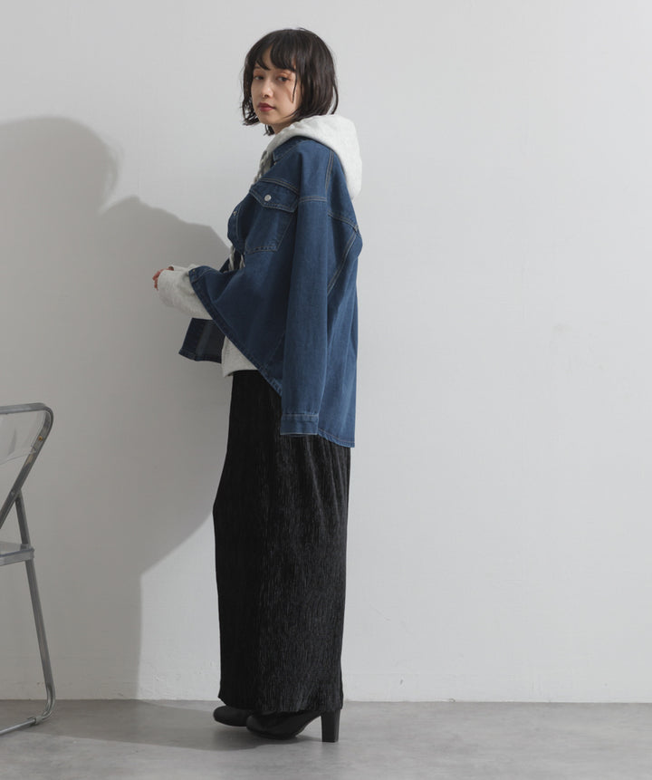 ワイドデニムシャツジャケット