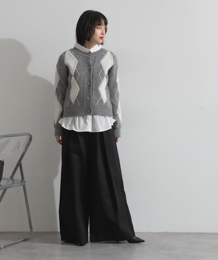 ツイルタックチノワイドパンツ