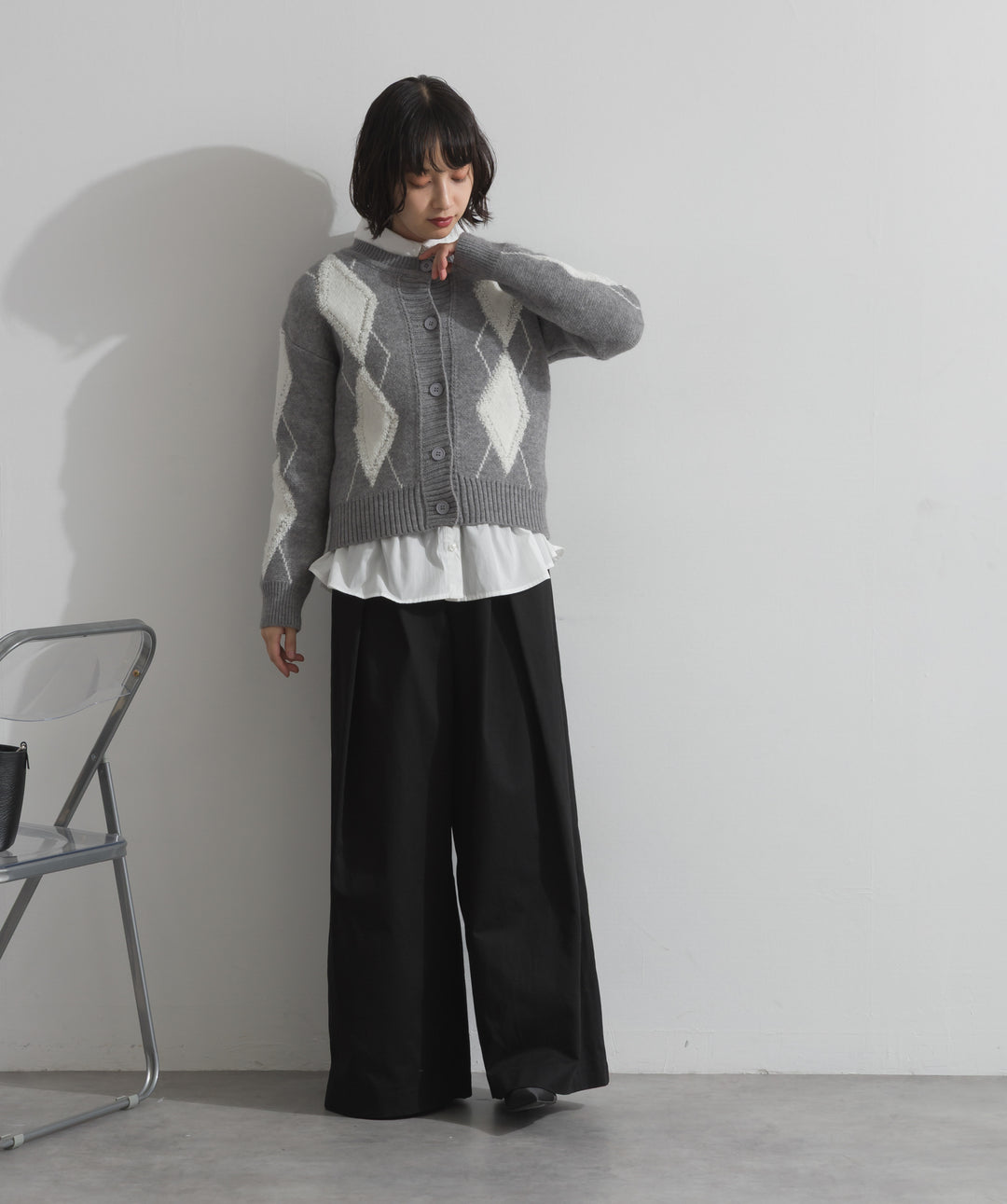 ツイルタックチノワイドパンツ