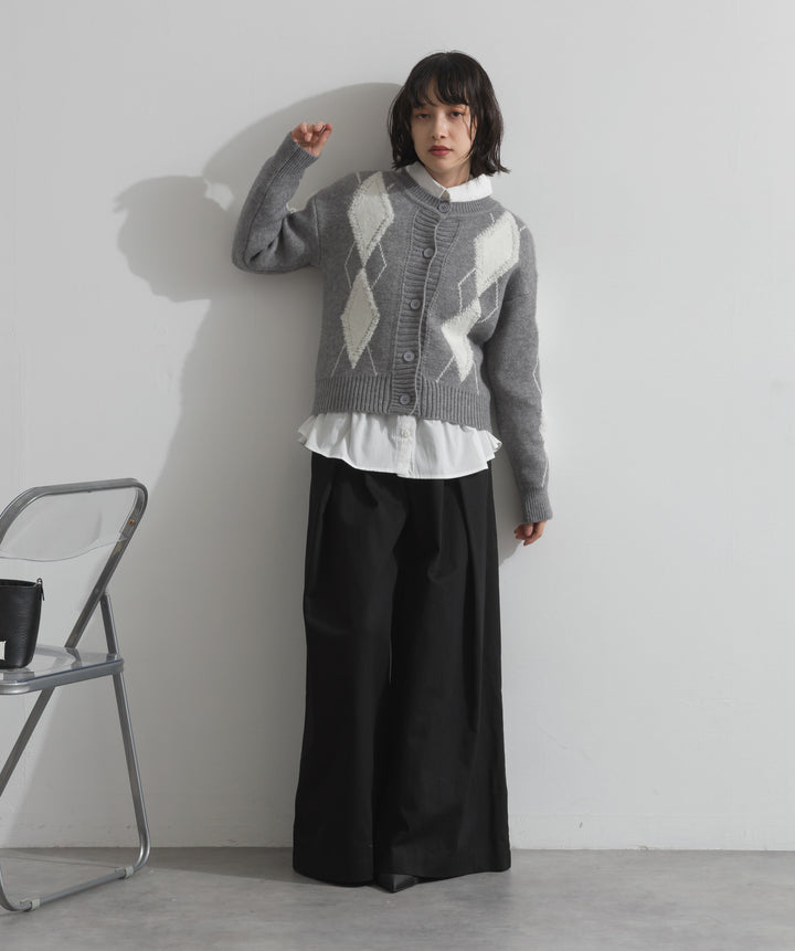ツイルタックチノワイドパンツ