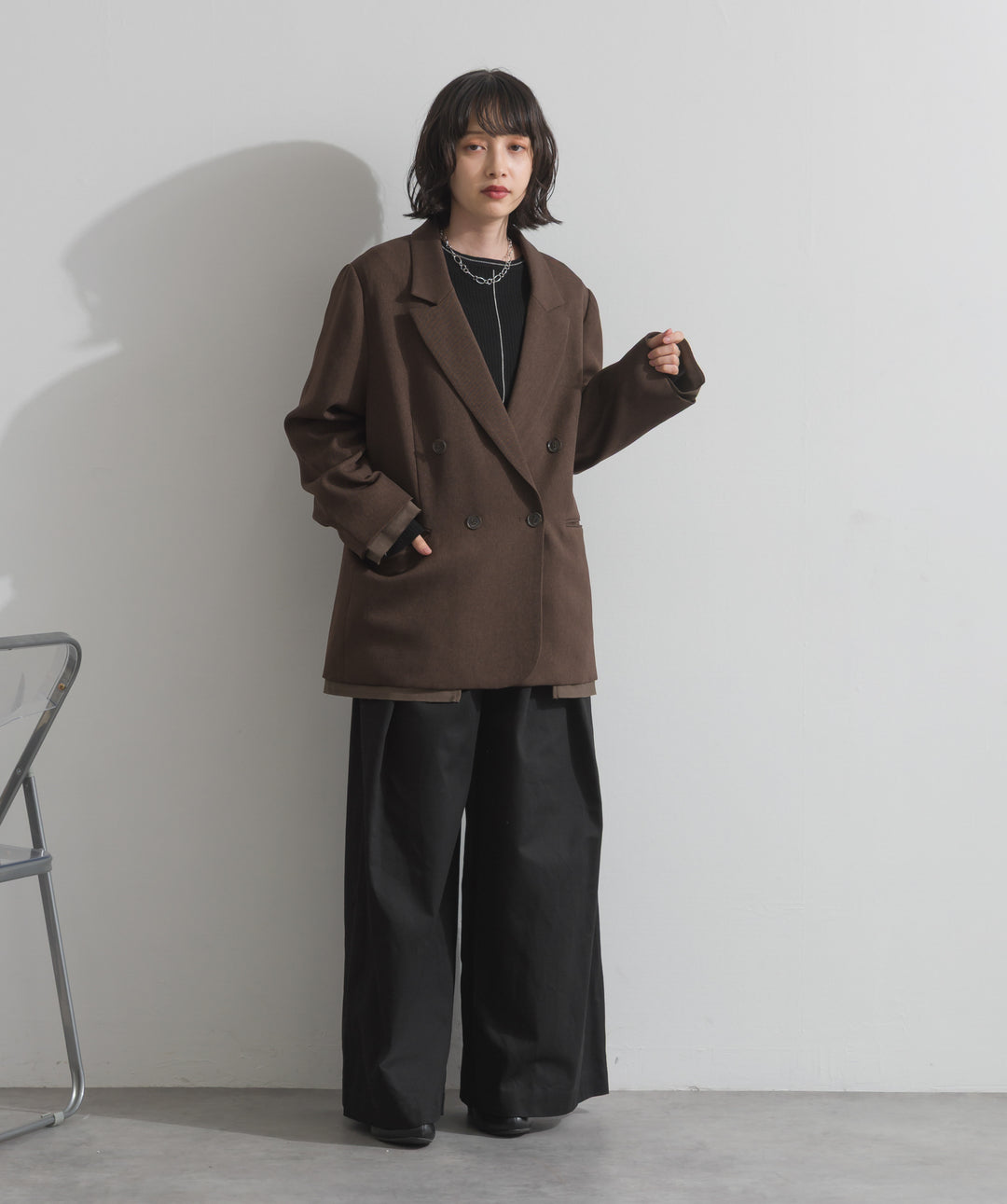 ツイルストライプポリスパンダブルジャケット