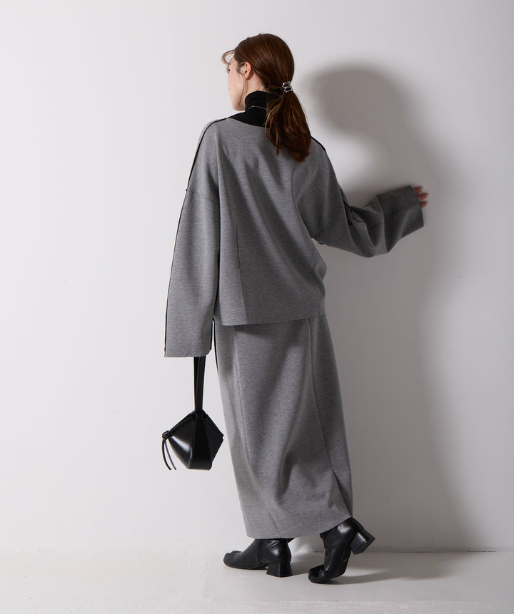 アシンメトリーヘムスカートドッキングセットアップ