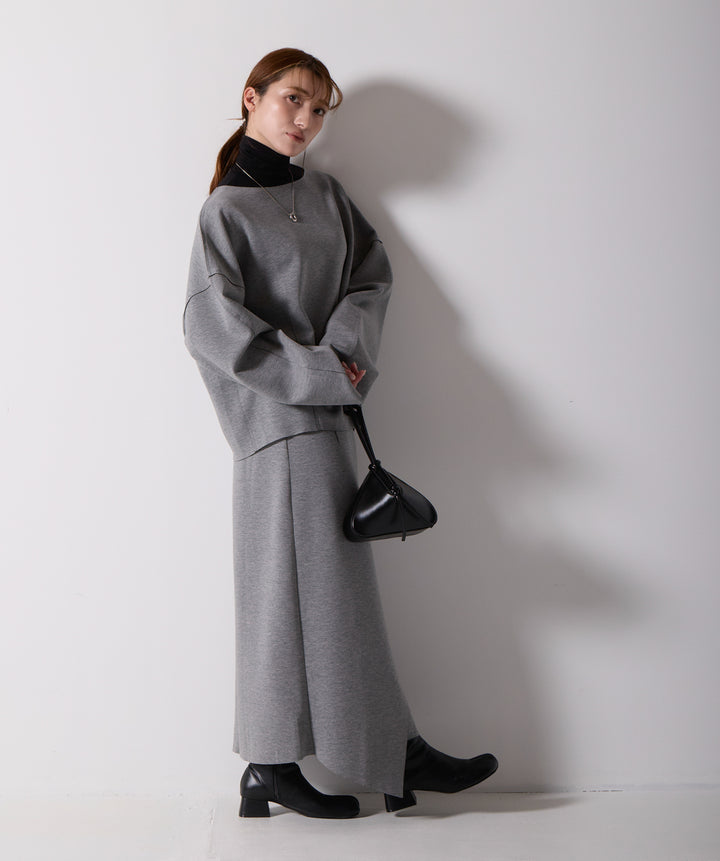 アシンメトリーヘムスカートドッキングセットアップ