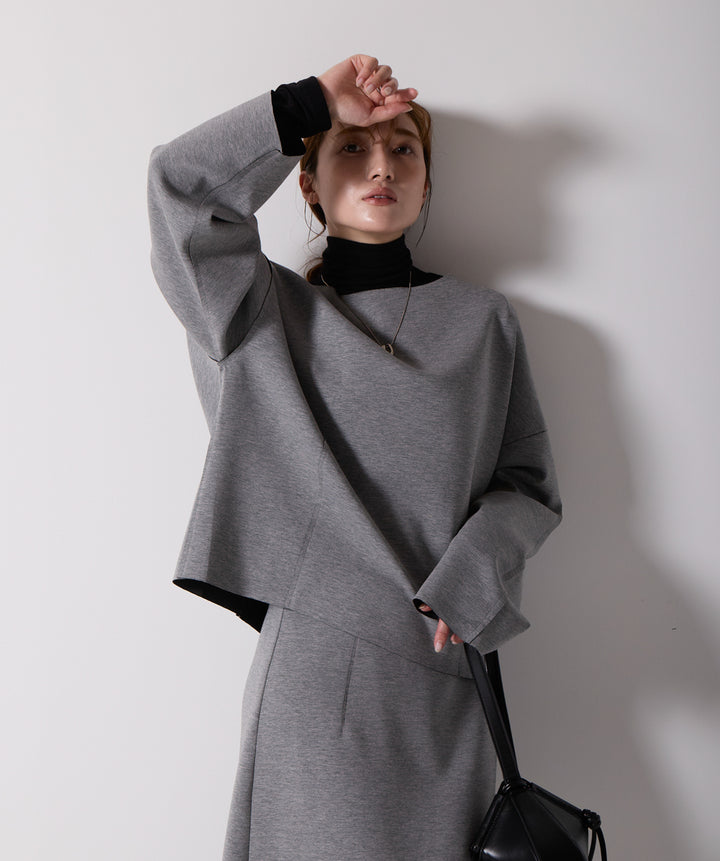 アシンメトリーヘムスカートドッキングセットアップ