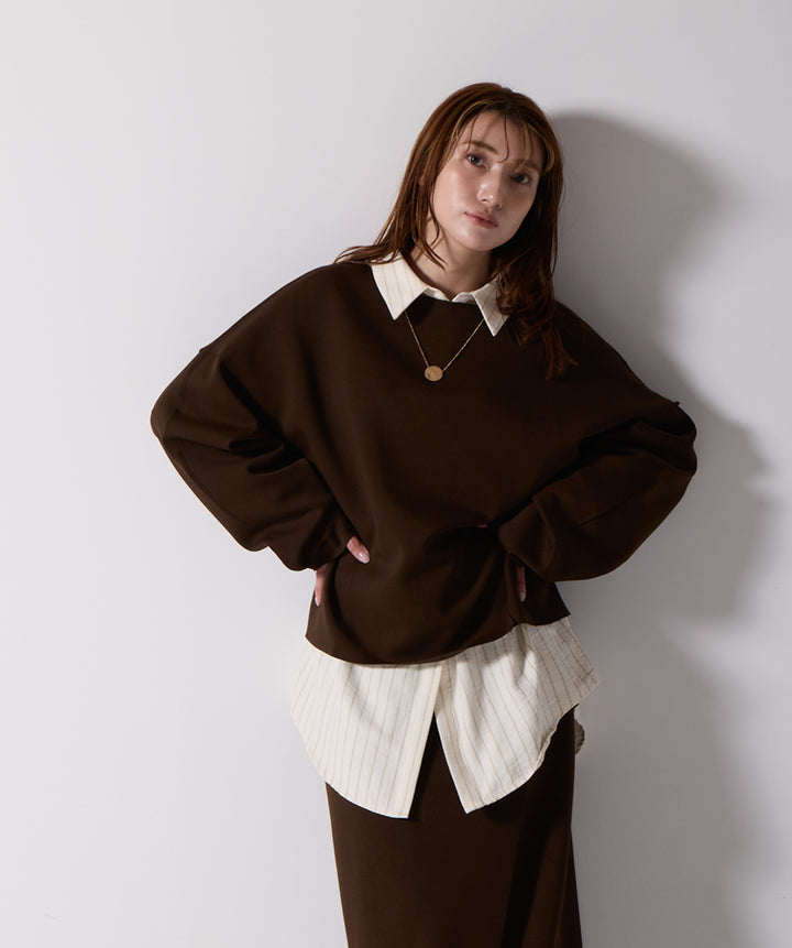 アシンメトリーヘムスカートドッキングセットアップ