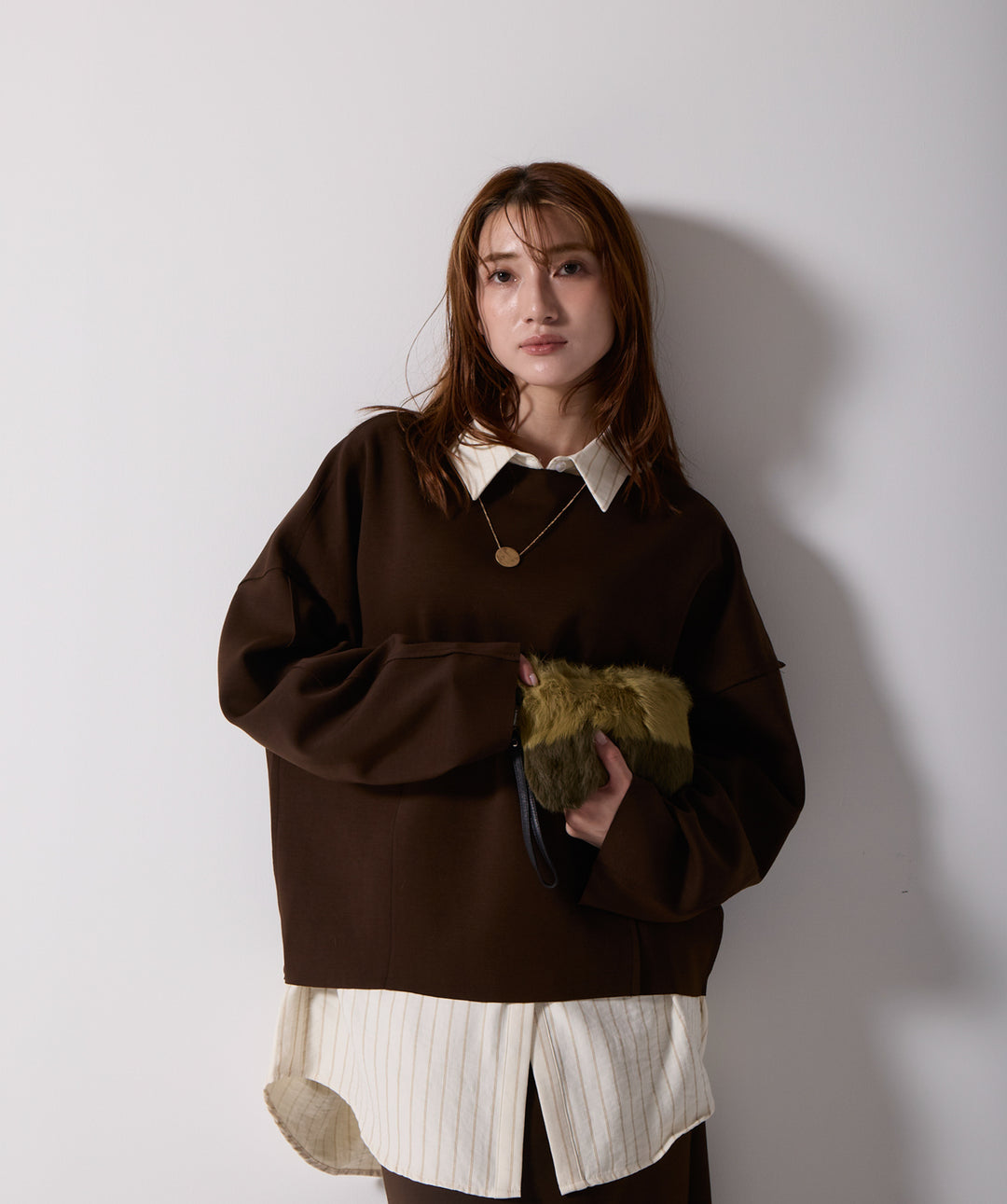 アシンメトリーヘムスカートドッキングセットアップ