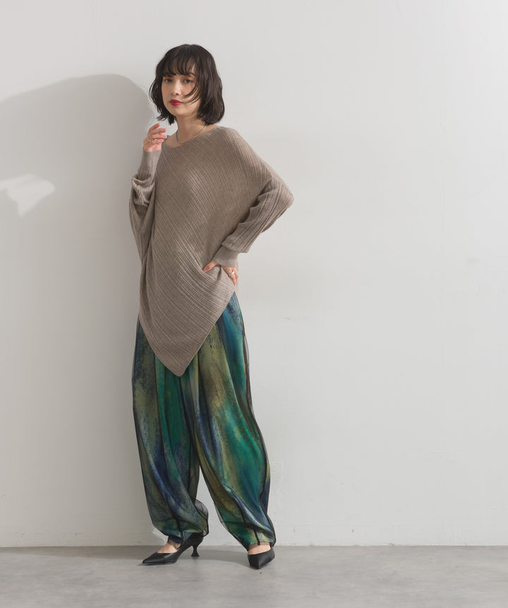 アシンメトリーヘムドルマンプルオーバー