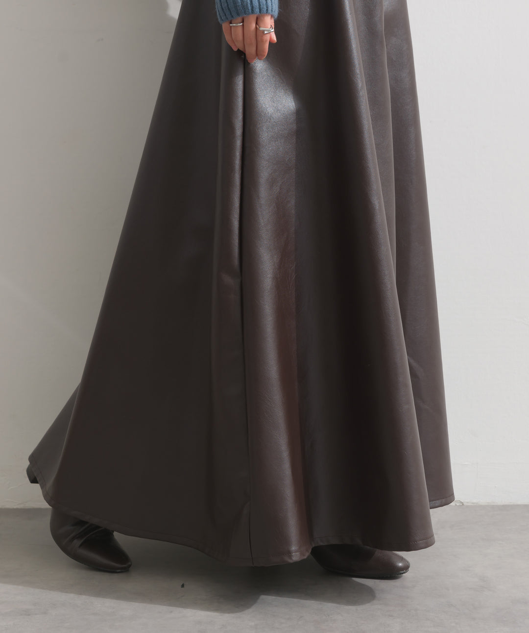 フェイクレザージップアップジャンスカ