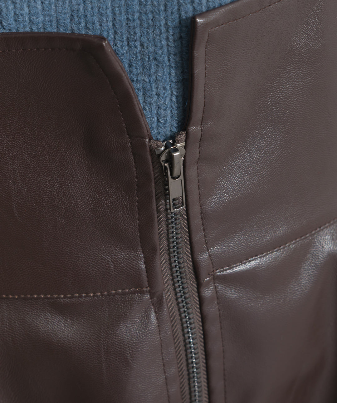 フェイクレザージップアップジャンスカ