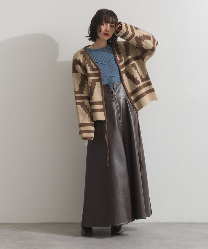 フェイクレザージップアップジャンスカ