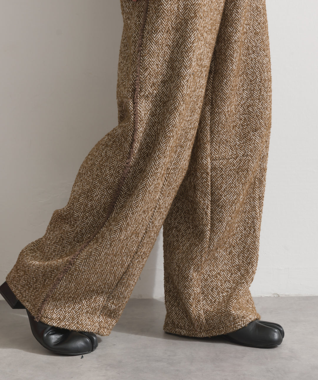 ツイードフリンジカーブパンツ