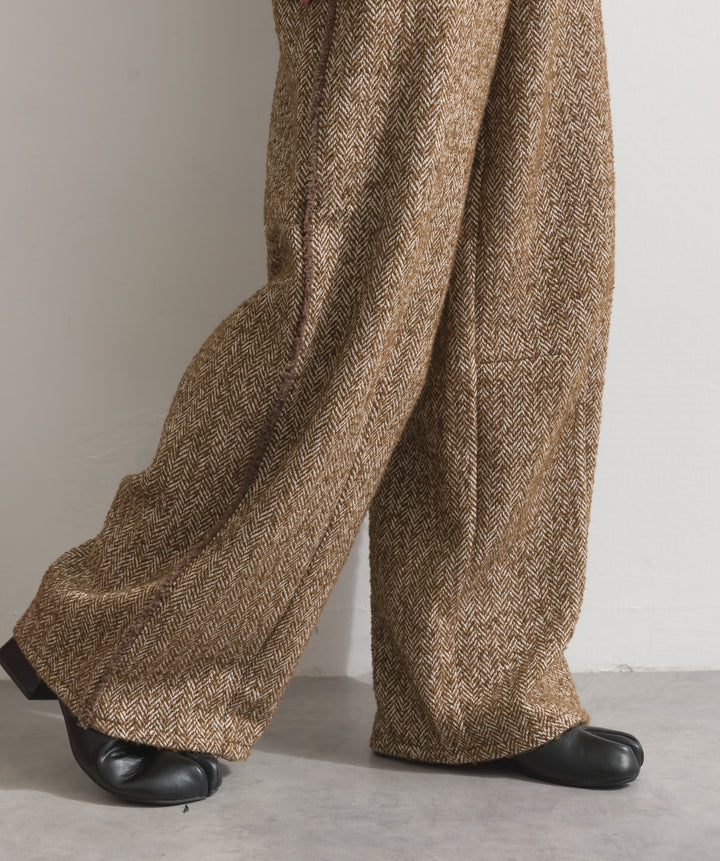 ツイードフリンジカーブパンツ