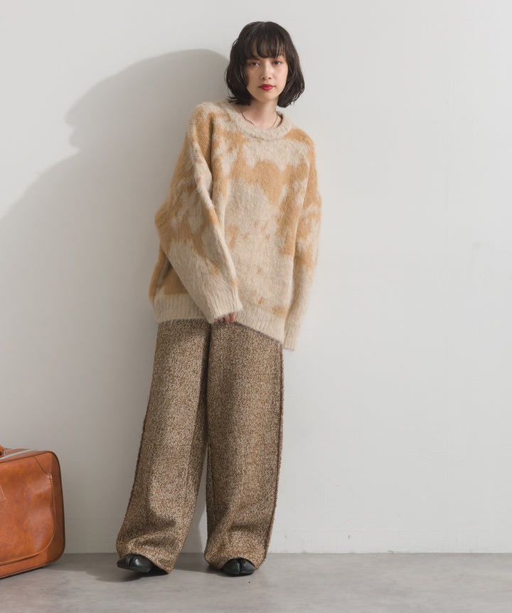 ツイードフリンジカーブパンツ