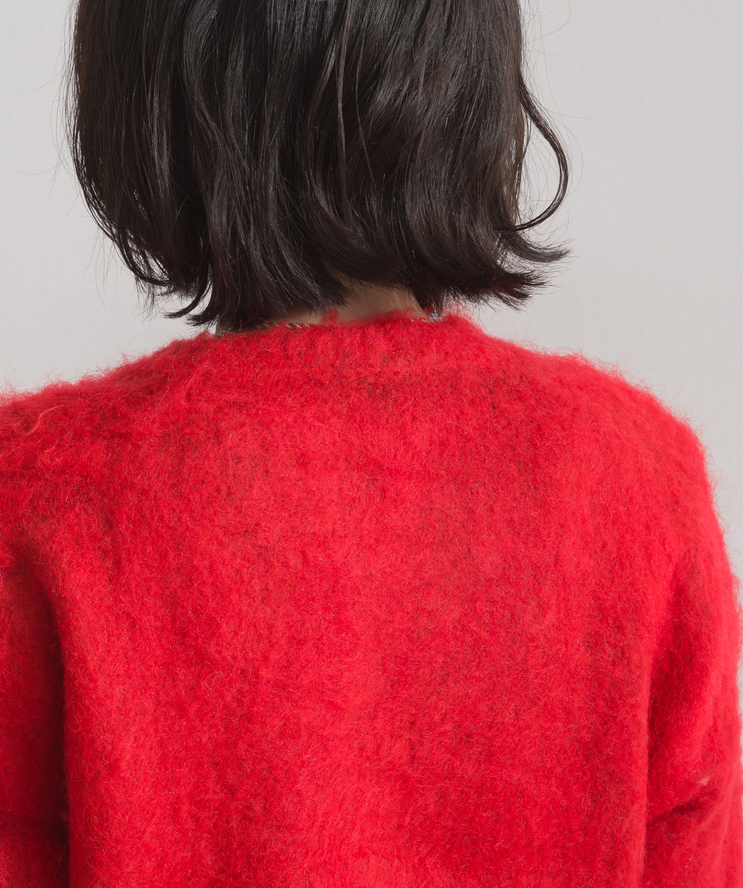 モヘアタッチニットクロップドカーディガン