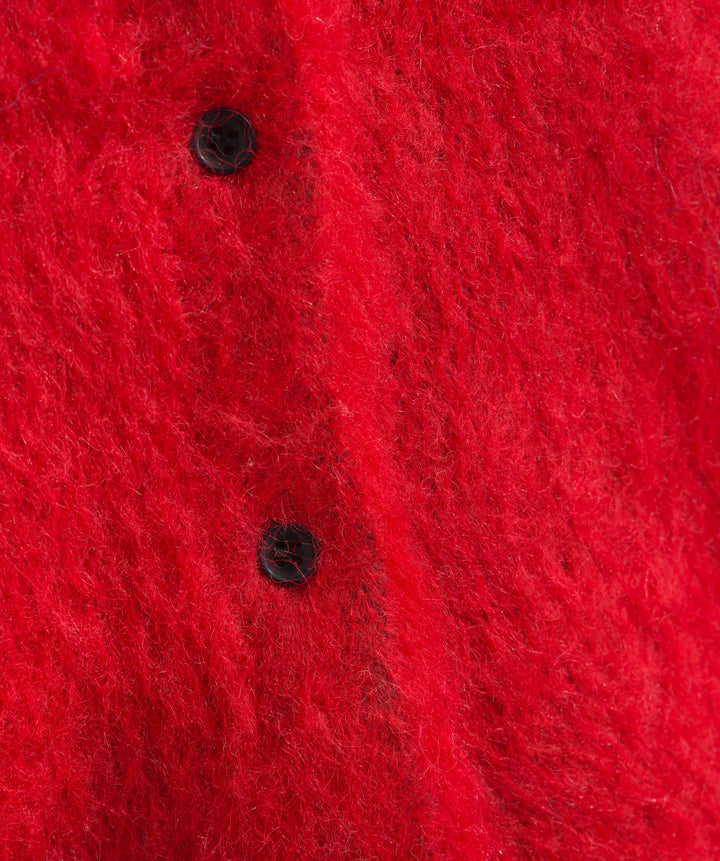 モヘアタッチニットクロップドカーディガン