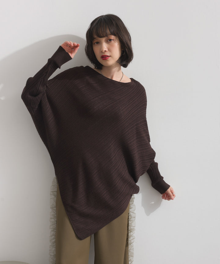 アシンメトリーヘムドルマンプルオーバー