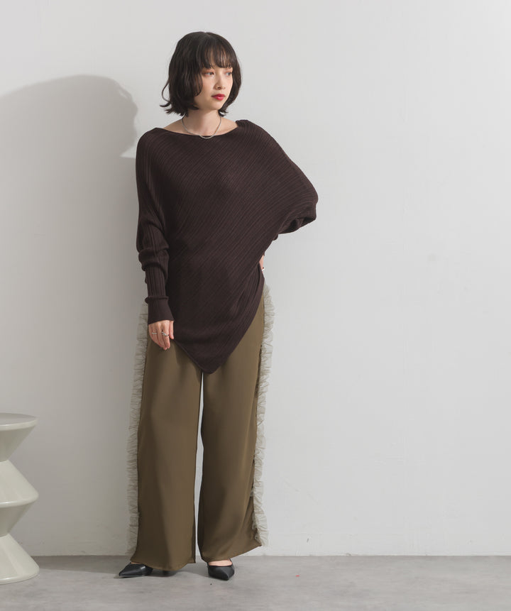 アシンメトリーヘムドルマンプルオーバー