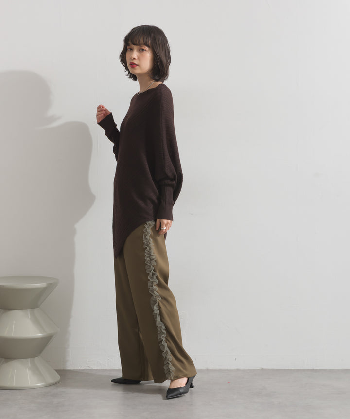 アシンメトリーヘムドルマンプルオーバー