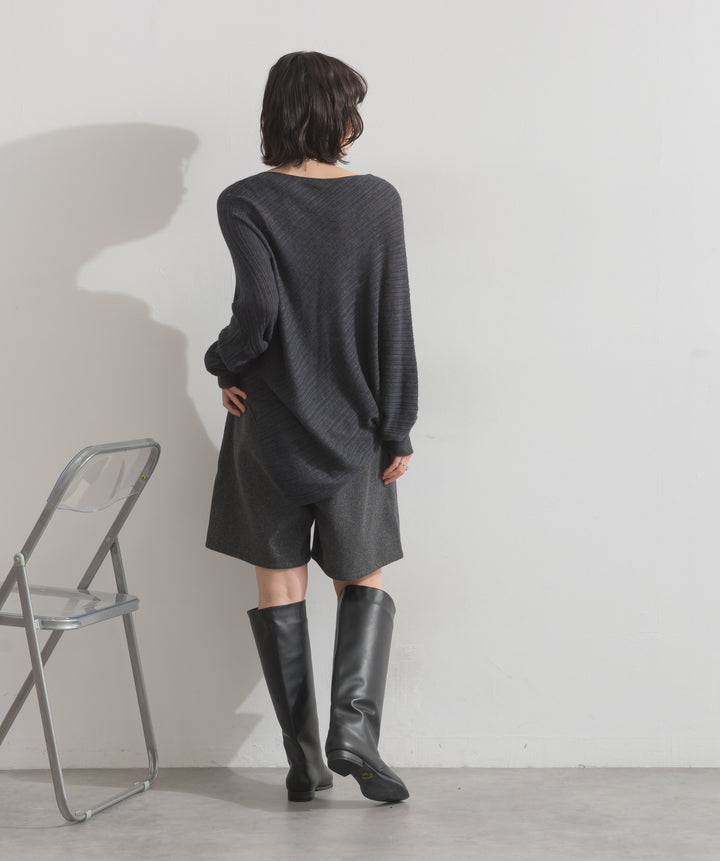 アシンメトリーヘムドルマンプルオーバー