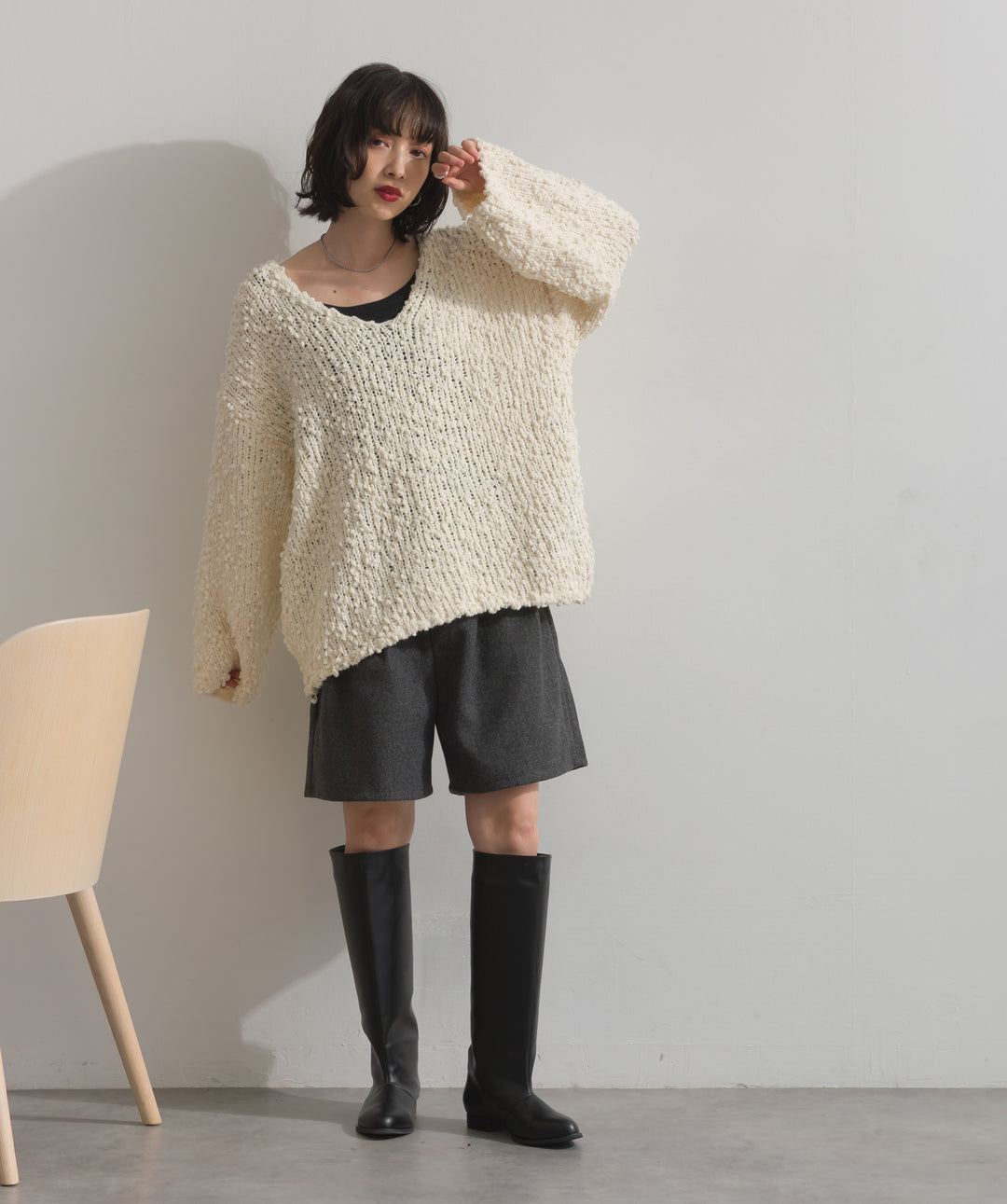 ブークレモールニットプルオーバー