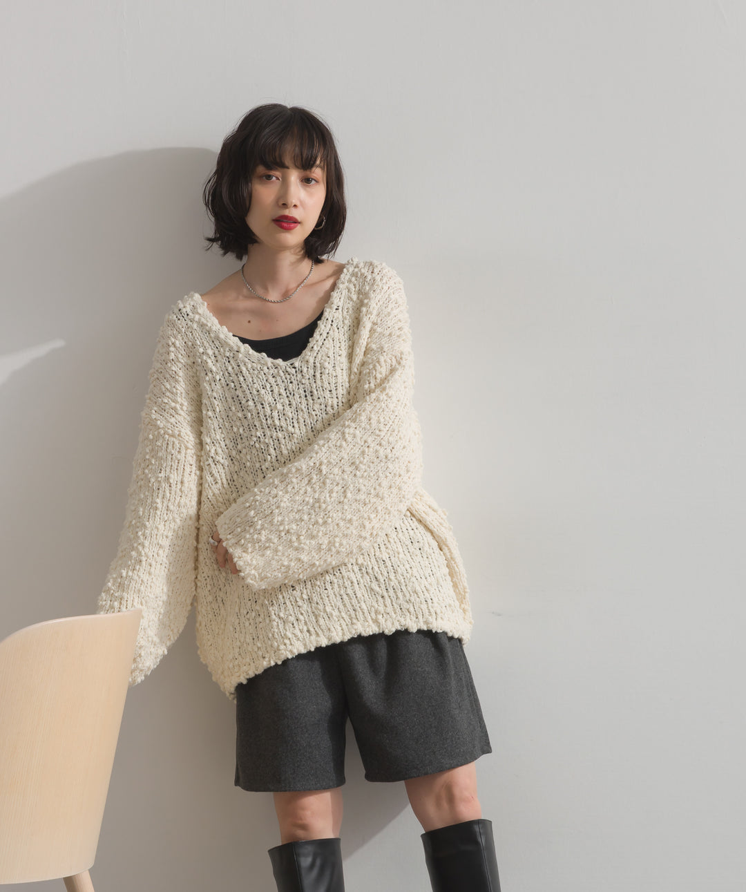 ブークレモールニットプルオーバー