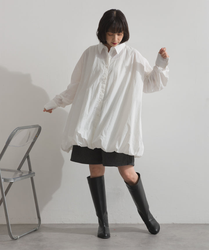 ナイロンタフタバルーンシャツ