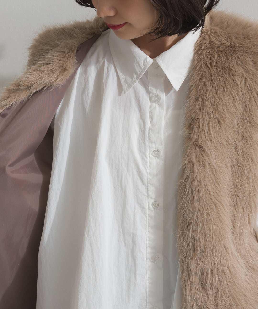 シャギーファーベスト