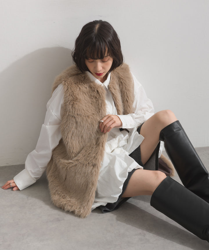 シャギーファーベスト