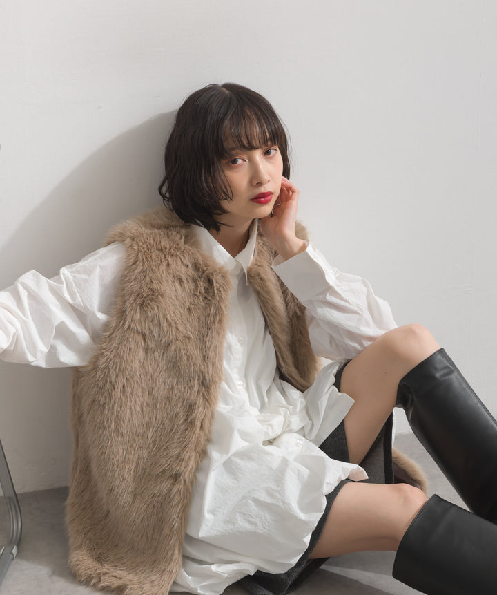 シャギーファーベスト