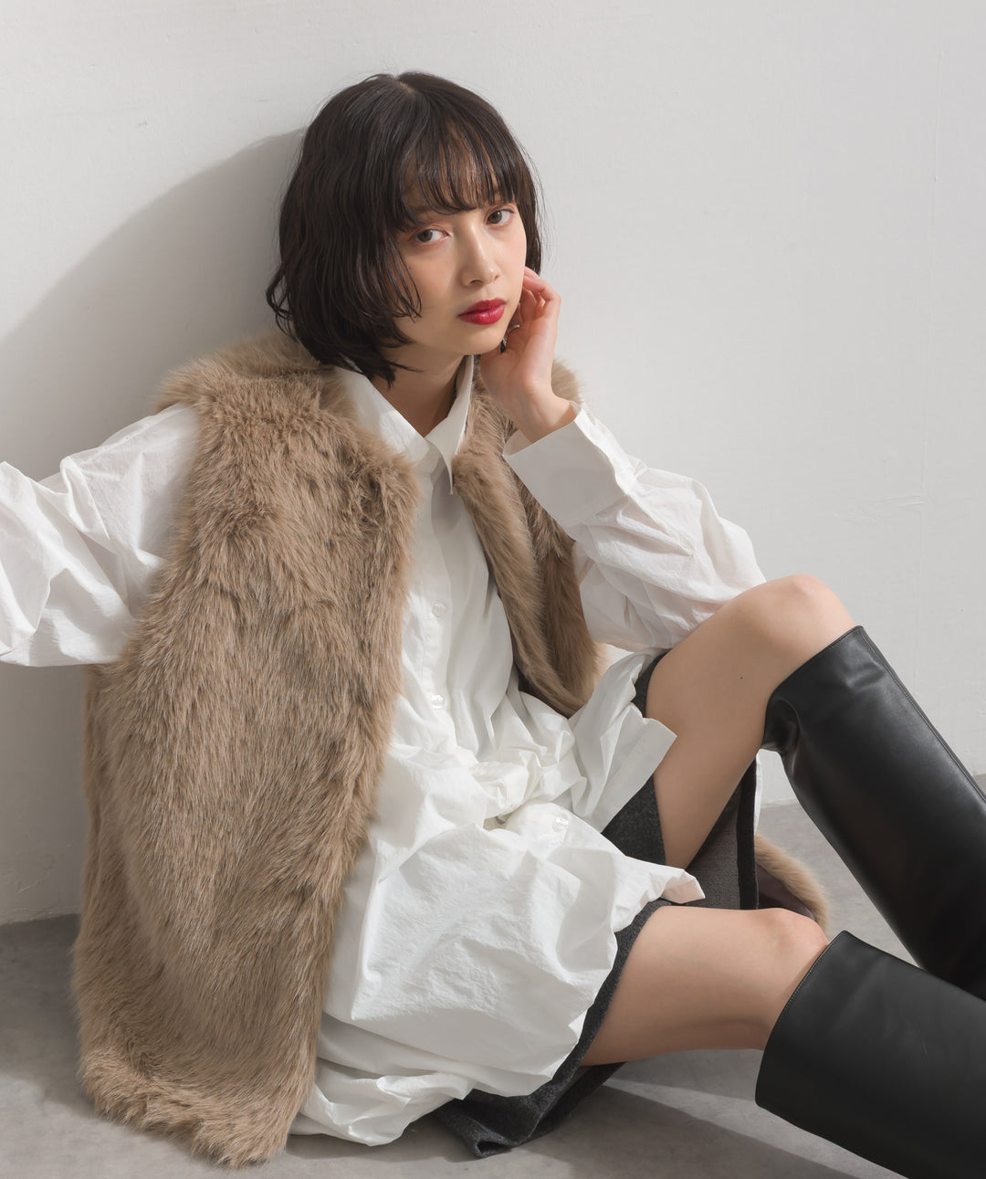 ナイロンタフタバルーンシャツ