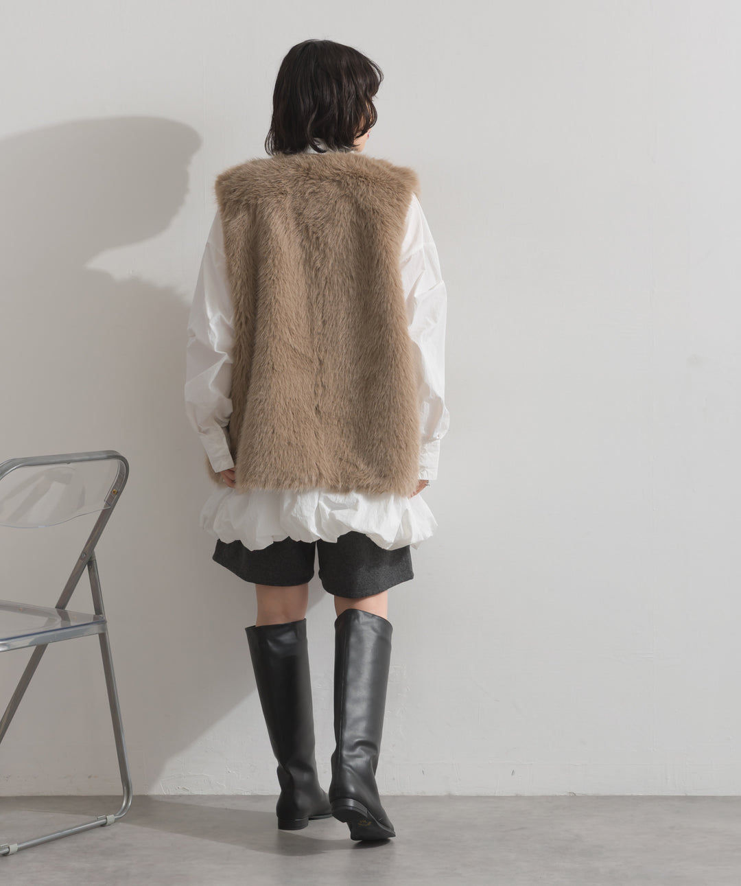 シャギーファーベスト