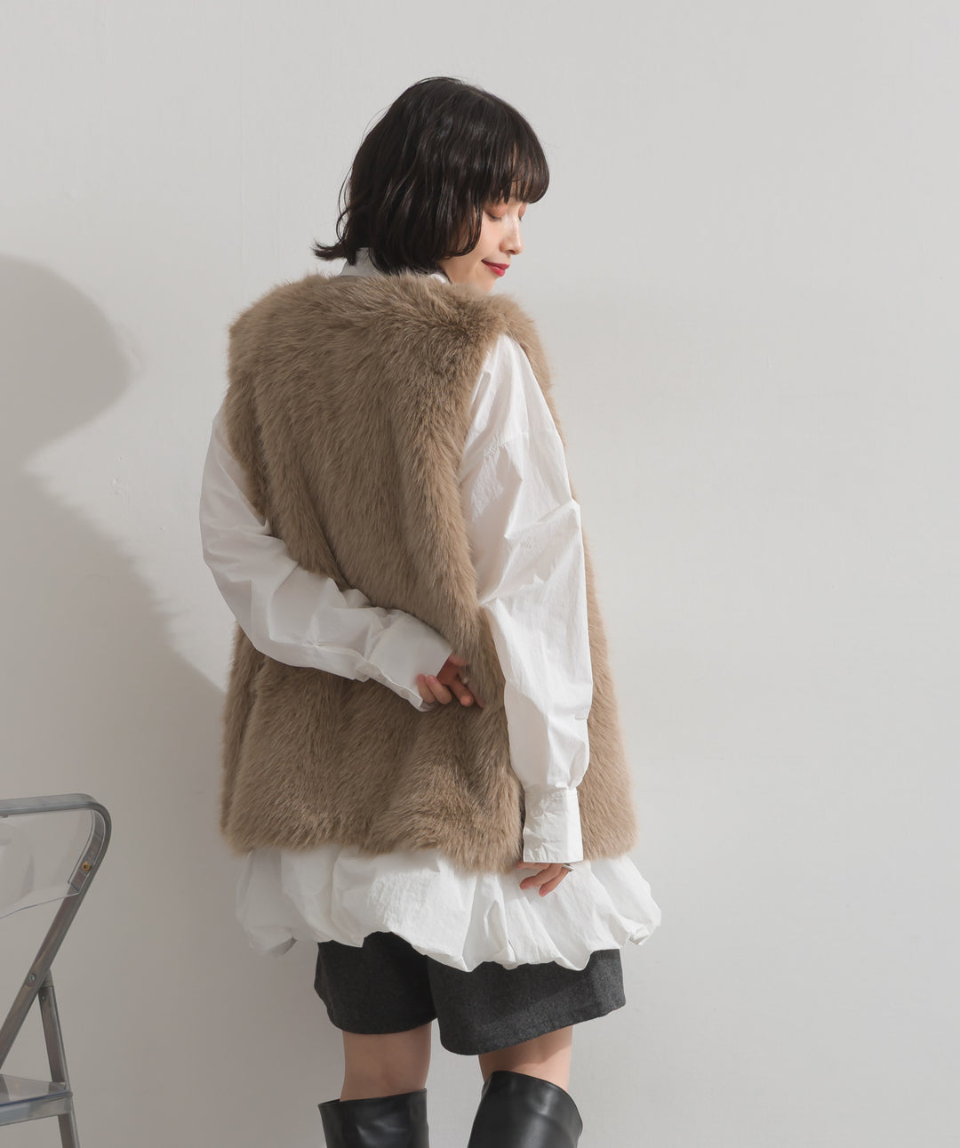 シャギーファーベスト