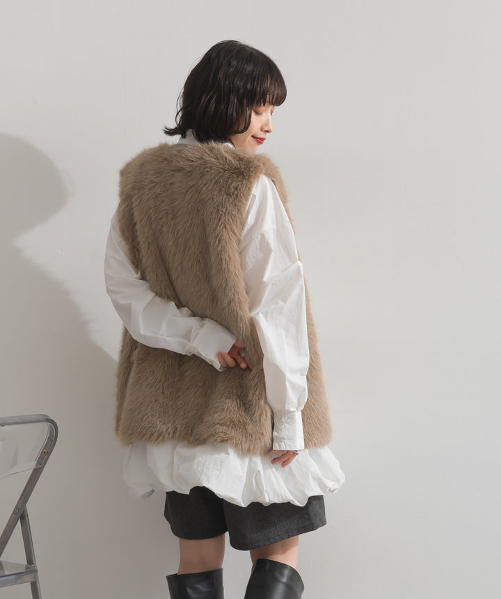 シャギーファーベスト