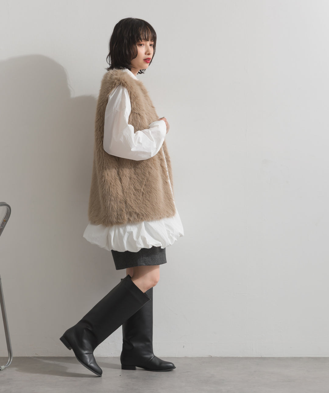 シャギーファーベスト