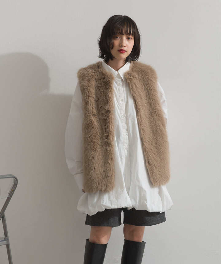 シャギーファーベスト