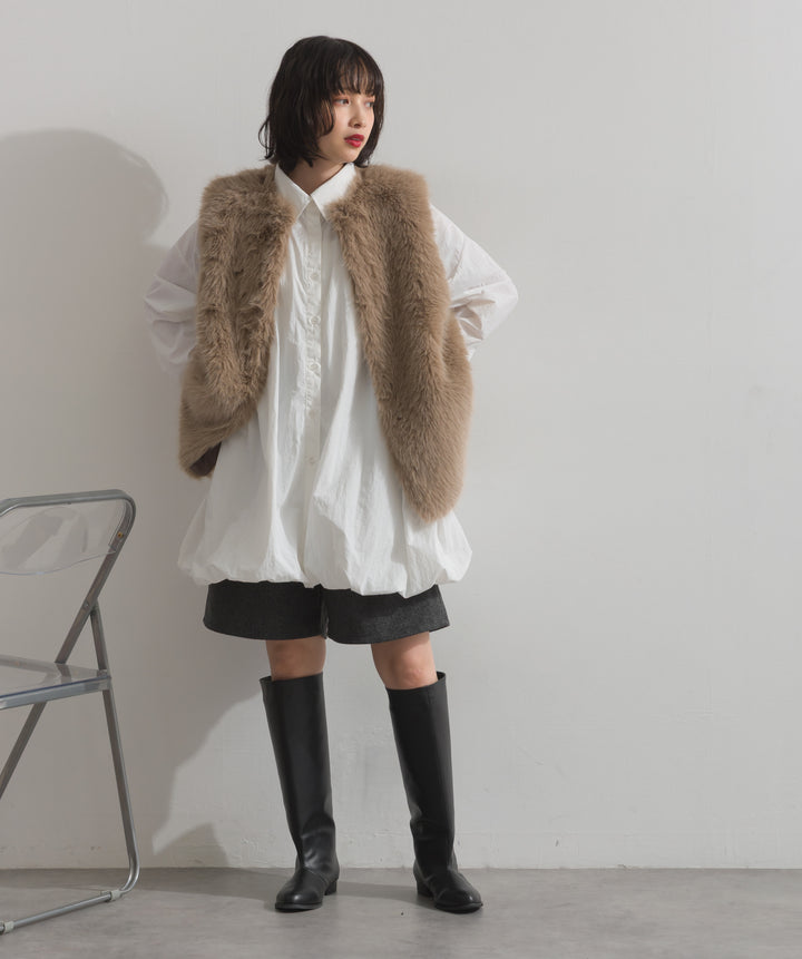 シャギーファーベスト