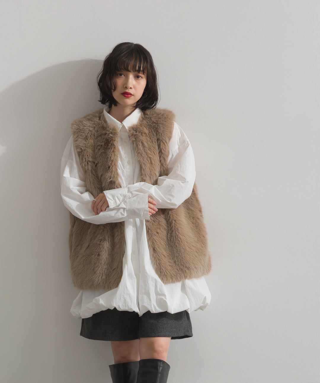 ナイロンタフタバルーンシャツ